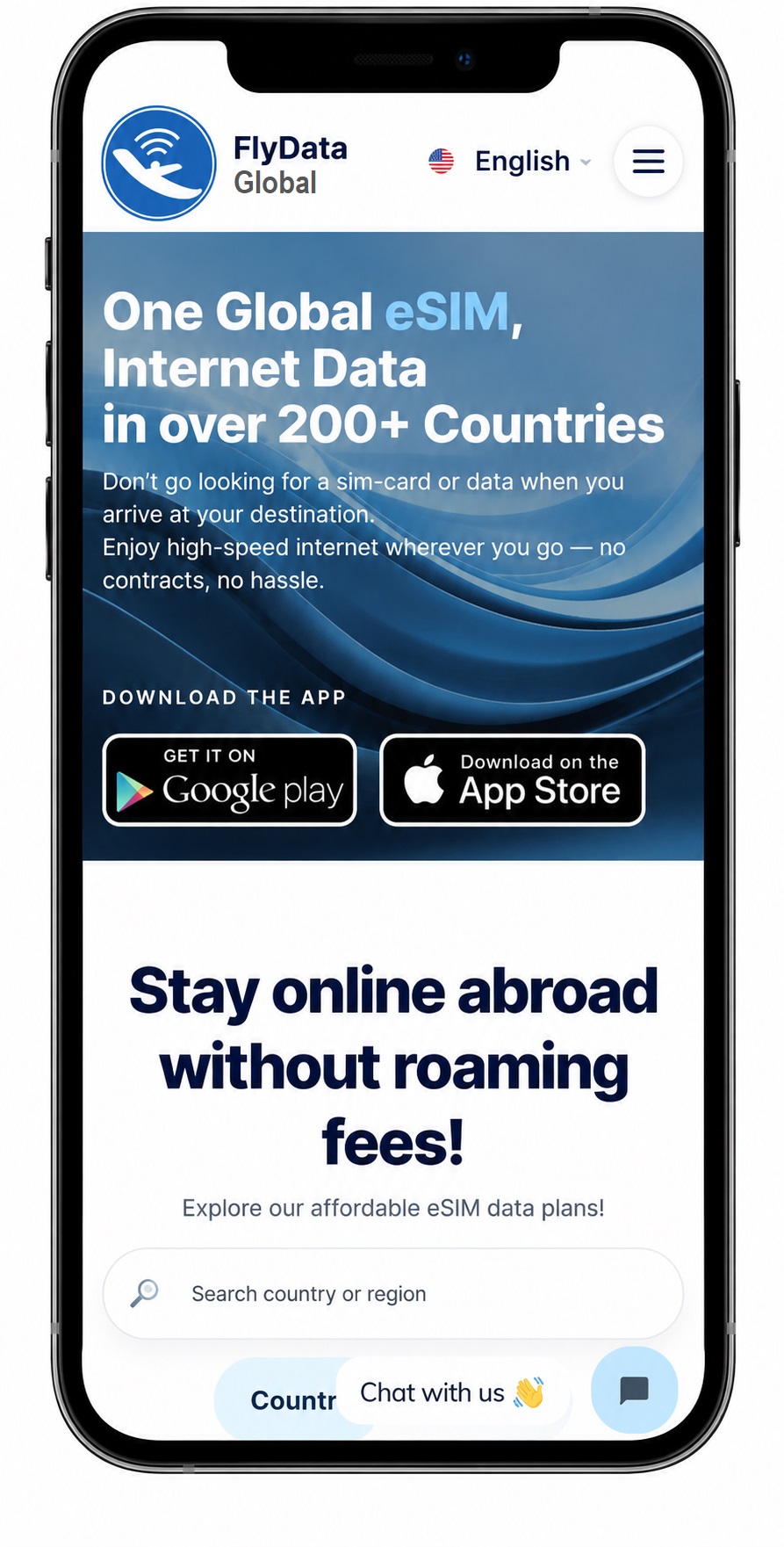 The app on a phone